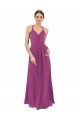 Baie sauvage Fourreau Col V Mousseline Longue Robes demoiselle d'honneur en Gros