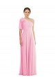 Barely Rose Trompette Mousseline Longue Robes demoiselle d'honneur en Gros