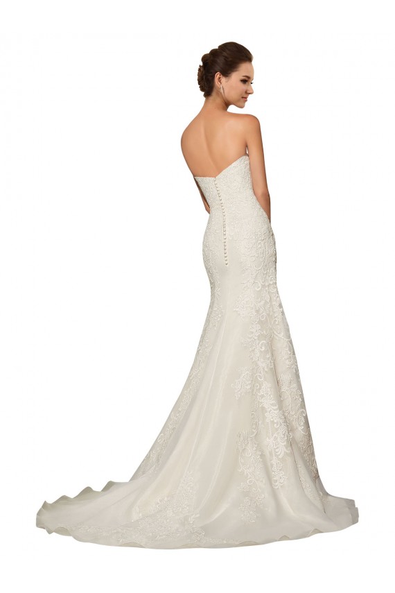 Blanc Fourreau Tulle Dentelle Robes de mariée en Gros