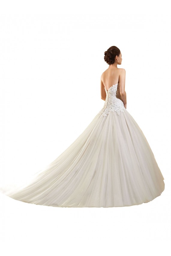 Blanc Princesse Tulle Dentelle Robes de mariée en Gros