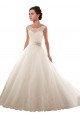 Blanc Princesse Épaule Dénudée Tulle Dentelle Robes de mariée en Gros