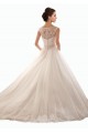 Blanc Princesse Épaule Dénudée Tulle Dentelle Robes de mariée en Gros