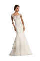 Blanc Sirène Bateau Dentelle Robes de mariée en Gros