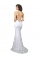 Blanc Sirène Col Haut Balayage train Dentelle Robes de mariée en Gros