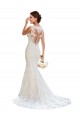 Blanc Sirène Col V Dentelle Robes de mariée en Gros