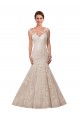 Blanc Sirène Illusion Dentelle Robes de mariée en Gros