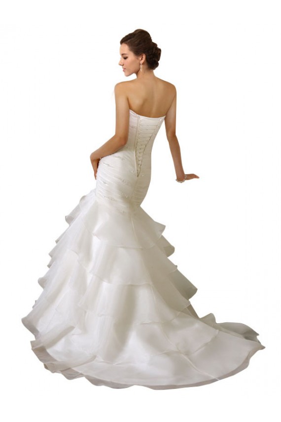 Blanc Sirène Tulle Robes de mariée en Gros