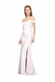 Blanc Sirène Épaule Dénudée Crêpe Stretch Longue Formelles Robes demoiselle d'honneur / Robes de soirée / Robes de bal en Gros
