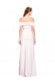 Blanc Sirène Épaule Dénudée Crêpe Stretch Longue Formelles Robes demoiselle d'honneur / Robes de soirée / Robes de bal en Gros