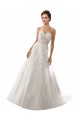 Blanc Trapèze Tulle Dentelle Robes de mariée en Gros