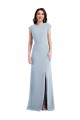 Bleu ciel clair Trompette Crêpe Stretch Longue Formelles Robes demoiselle d'honneur / Robes de soirée / Robes de bal en Gros