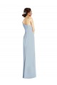 Bleu ciel clair Trompette Épaule Dénudée Crêpe Stretch Longue Formelles Robes demoiselle d'honneur / Robes de soirée / Robes de bal en Gros