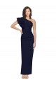 Bleu marine foncé Fourreau Crêpe Stretch Longue Formelles Robes demoiselle d'honneur / Robes de soirée / Robes de bal en Gros
