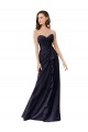 Bleu marine foncé Fourreau Mousseline Longue Robes demoiselle d'honneur en Gros
