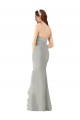 Bleu marine foncé Fourreau Mousseline Longue Robes demoiselle d'honneur en Gros