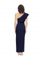 Bleu marine foncé Fourreau Crêpe Stretch Longue Formelles Robes demoiselle d'honneur / Robes de soirée / Robes de bal en Gros