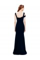 Bleu marine foncé Sirène Épaule Dénudée Crêpe Stretch Longue Formelles Robes demoiselle d'honneur / Robes de soirée / Robes de bal en Gros