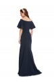 Bleu marine foncé Sirène Épaule Dénudée Crêpe Stretch Longue Formelles Robes demoiselle d'honneur / Robes de soirée / Robes de bal en Gros
