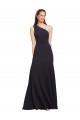 Bleu marine foncé Trapèze Crêpe Stretch Longue Formelles Robes demoiselle d'honneur / Robes de soirée / Robes de bal en Gros