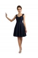 Bleu marine foncé Trapèze Dentelle Courte Robes demoiselle d'honneur / Robes de cocktail en Gros