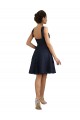 Bleu marine foncé Trapèze Dentelle Courte Robes demoiselle d'honneur / Robes de cocktail en Gros