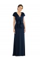 Bleu marine foncé Trompette Épaule Dénudée Crêpe Stretch Longue Formelles Robes demoiselle d'honneur / Robes de soirée / Robes de bal en Gros