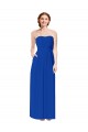 Bleu roi Fourreau Mousseline Longue Robes demoiselle d'honneur en Gros