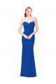 Bleu roi Trapèze Mousseline Longue Robes demoiselle d'honneur en Gros