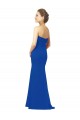 Bleu roi Trapèze Mousseline Longue Robes demoiselle d'honneur en Gros