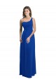 Bleu roi Trapèze Mousseline Longue Robes demoiselle d'honneur en Gros