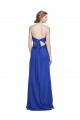 Bleu roi Trapèze Mousseline Longue Robes demoiselle d'honneur en Gros