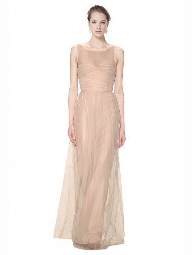 Blush 95 Fourreau Illusion Tulle Longue Robes demoiselle d'honneur en Gros