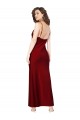 Bordeaux Fourreau Satiné Soyeux Longue Formelles Robes demoiselle d'honneur / Robes de soirée / Robes de bal en Gros
