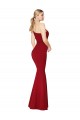 Bordeaux Sirène Col Haut Crêpe Stretch Longue Formelles Robes demoiselle d'honneur / Robes de soirée / Robes de bal en Gros