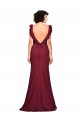 Bordeaux Sirène Sans bretelle Crêpe Stretch Longue Robes demoiselle d'honneur / Robes de bal en Gros