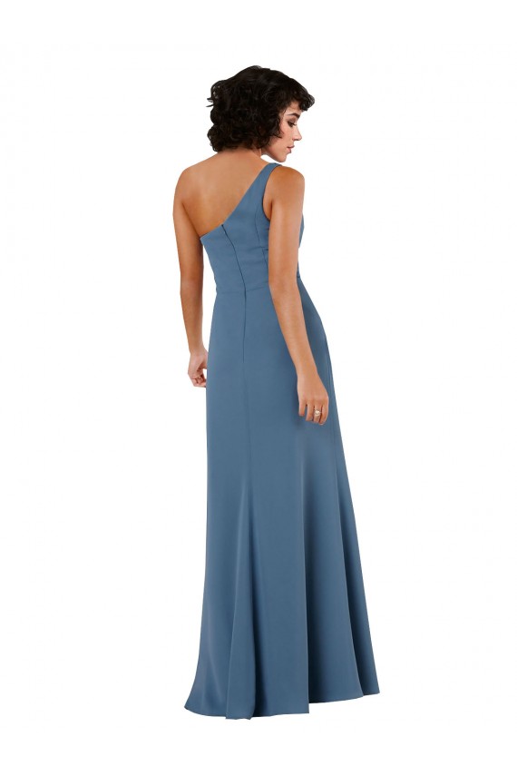 Bordeaux Trapèze Mousseline Longue Formelles Robes demoiselle d'honneur / Robes de soirée en Gros