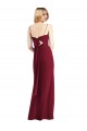 Bordeaux Trompette Bretelles spaghetti Mousseline Longue Robes demoiselle d'honneur en Gros