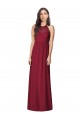 Bordeaux Trompette Licou Mousseline Longue Robes demoiselle d'honneur en Gros