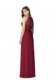 Bordeaux Trompette Licou Mousseline Longue Robes demoiselle d'honneur en Gros