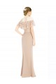Champagne Trapèze Épaule Dénudée Mousseline Dentelle Longue Robes demoiselle d'honneur / Robes de bal en Gros