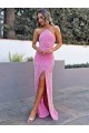 Couleur affichée Fourreau Licou Paillettes Velours Longue Robes de bal en Gros