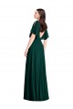 Evergreen Trapèze Bateau Mousseline Longue Robes demoiselle d'honneur en Gros