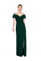Evergreen Trompette Bretelles spaghetti Mousseline Longue Robes demoiselle d'honneur en Gros