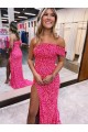 Fourreau Balayage train Paillettes Velours Longue Robes de bal en Gros