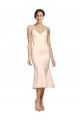 Fourreau Col V midi Crêpe Stretch Courte Robes demoiselle d'honneur / Robes de bal / Robes de cocktail en Gros