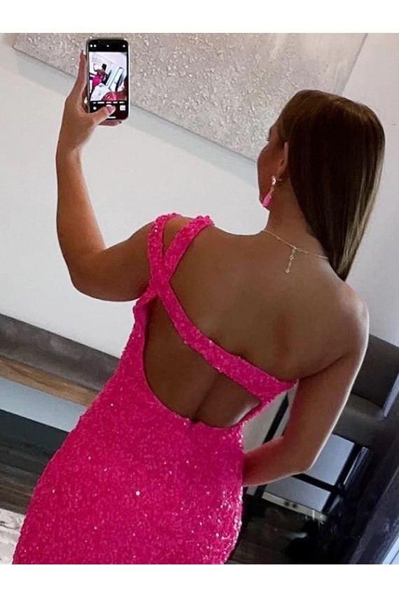 Fourreau Courte Paillettes Velours Courte Robes de bal en Gros