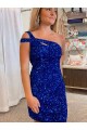 Fourreau Courte Paillettes Velours Courte Robes de bal en Gros