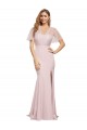 Fourreau Crêpe Stretch Tulle Longue Formelles Robes demoiselle d'honneur / Robes de soirée / Robes de bal en Gros