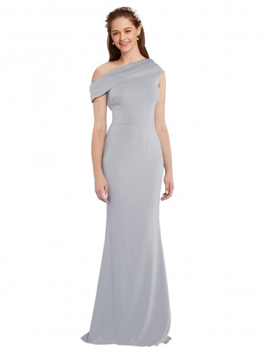 Gris 24 Sirène Crêpe Stretch Longue Formelles Robes demoiselle d'honneur / Robes de soirée / Robes de bal en Gros