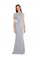 Gris 24 Sirène Crêpe Stretch Longue Formelles Robes demoiselle d'honneur / Robes de soirée / Robes de bal en Gros